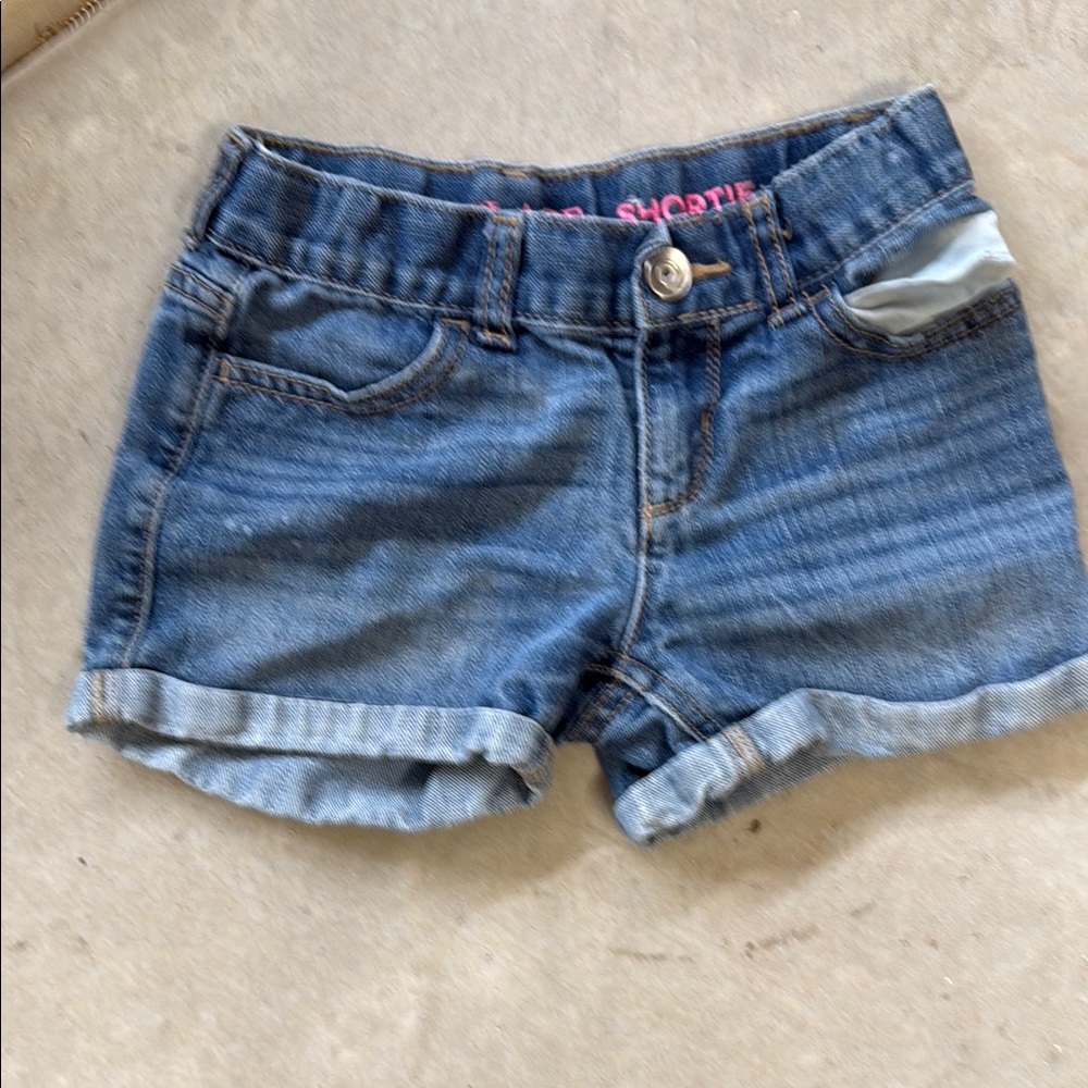 Place Blue Denim Shortie with Pink Accents